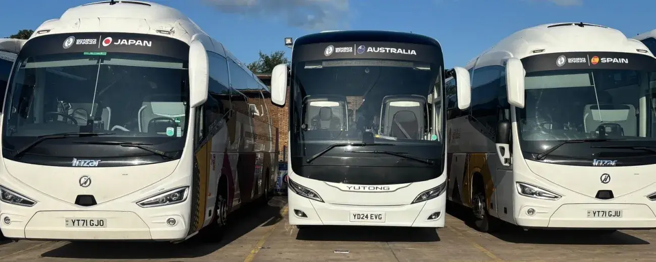 coaches parked