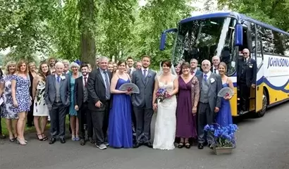 Wedding with coach