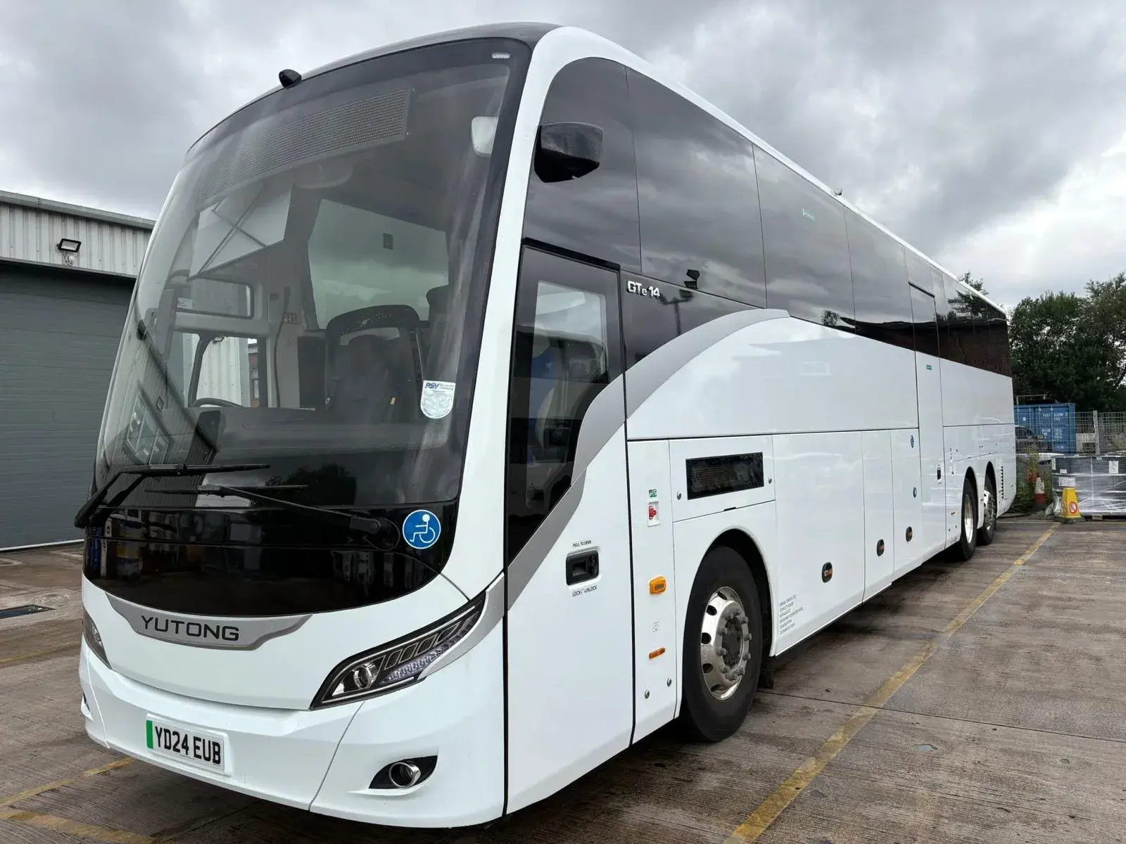 Coach parked