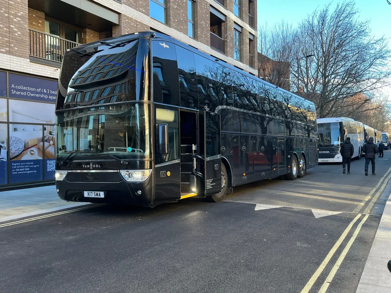 Coach parked