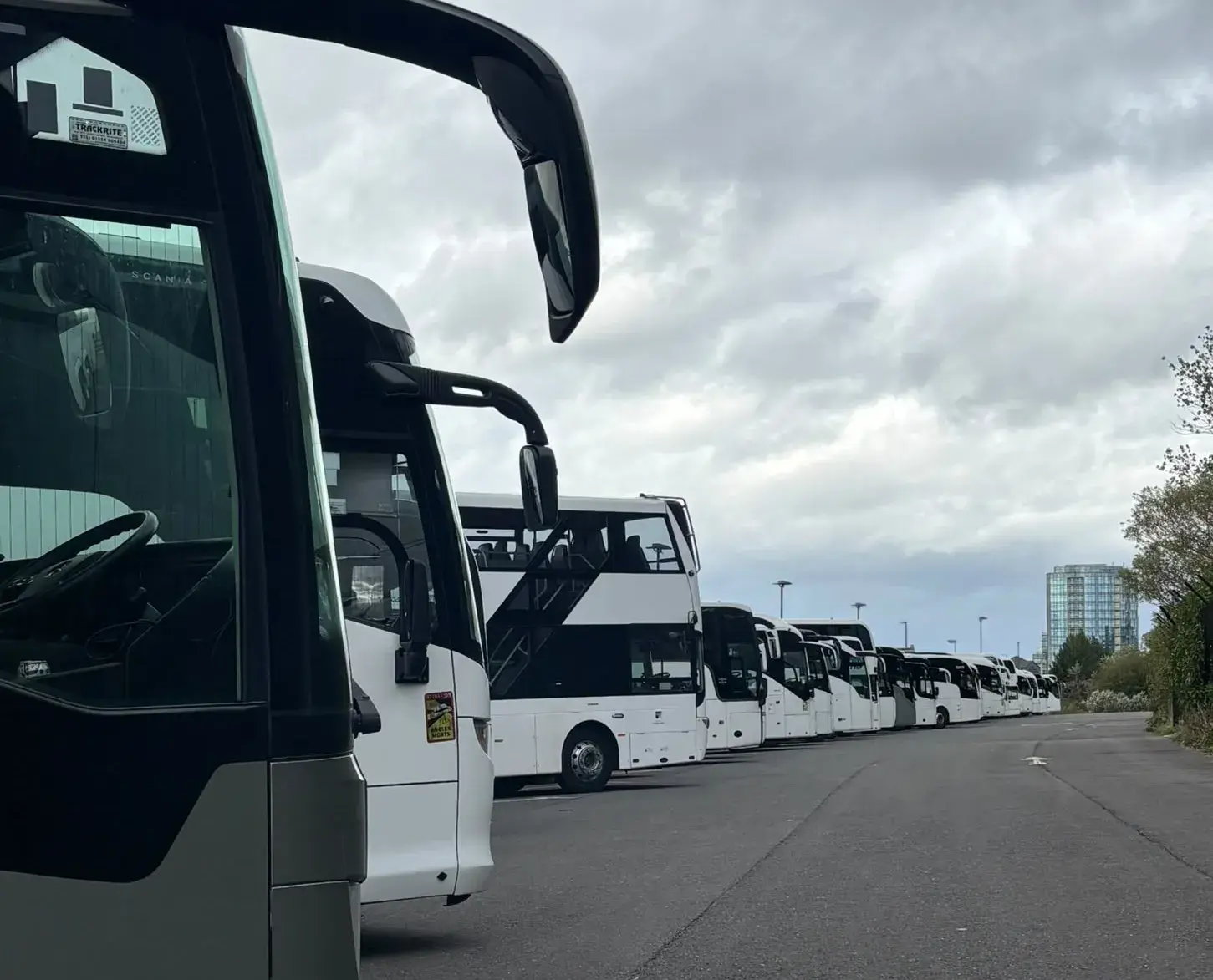 coaches parked